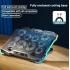 RTAKO LZ-D11 Gaming Laptop Cooler 10 Fans Foldable Adjustable Notebook Stand Heat Dissipation Holder for 12-18'' Cooling Pad W/ RGB Light - Black